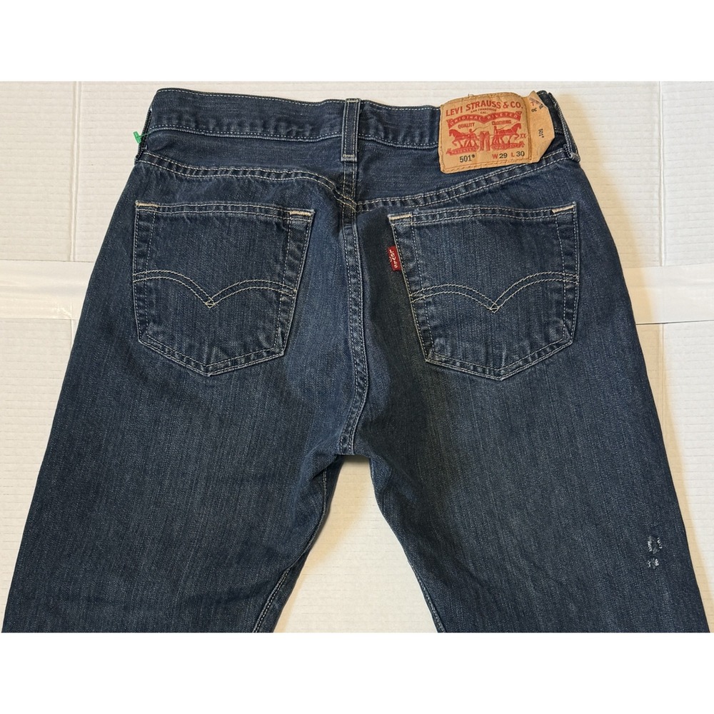 LEVI'S 501 - Men's Classic Straight Leg Button Fly Denim Jeans - Size 29x30